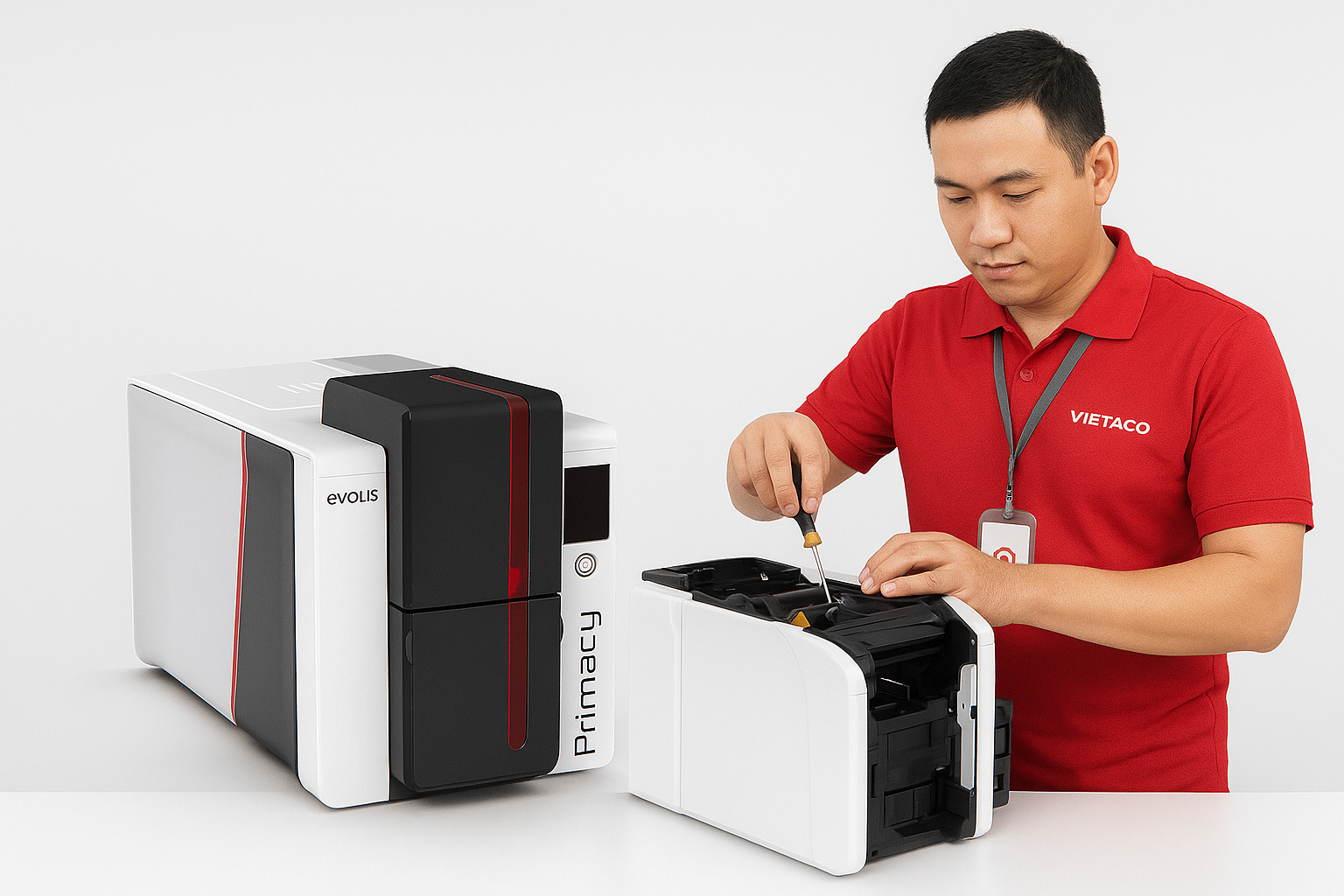 Bảo trì máy in thẻ Evolis tại Vietaco
